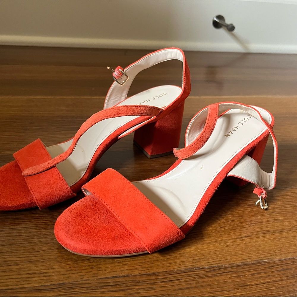 Cole Haan Women's Red Suede Sandals